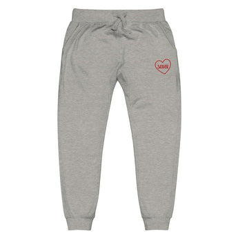 Sober in a Heart – Embroidered Recovery Sweatpants - Carbon Grey / XS | Sobervation