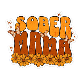 Sober Mama Blossom Vinyl Sticker - Floral Waterproof Decal - 5.5″×5.5″ | Sobervation