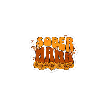 Sober Mama Blossom Vinyl Sticker - Floral Waterproof Decal - 3″×3″ | Sobervation