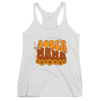 Sober Mama Strength Racerback Tank - Floral Butterfly Recovery Top - XS | Sobervation
