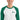 Sober Shamrock Embroidered Raglan Shirt | Unisex 3/4 Sleeve - S | Sobervation