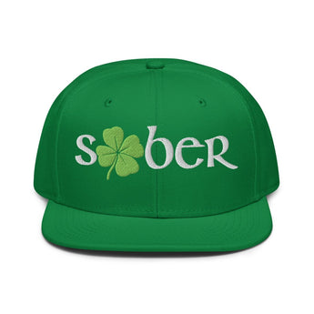 Sober Shamrock Embroidered Snapback - Premium Recovery Streetwear - Default Title | Sobervation