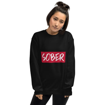 SOBER Statement Sweatshirt – Bold Recovery Apparel - Black / S | Sobervation