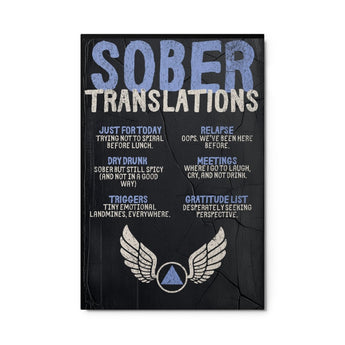 Sober Translations Vol. 2 – Metal Wall Art Print - 24″×36″ | Sobervation