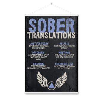 Sober Translations Vol. 2 – Poster with Hangers - White | Sobervation