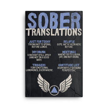 Sober Translations Vol. 2 – Thin Canvas Wall Art - Default Title | Sobervation