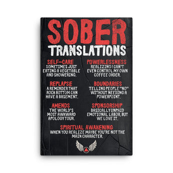 Sober Translations Vol. 3 – Canvas Wall Art - Default Title | Sobervation