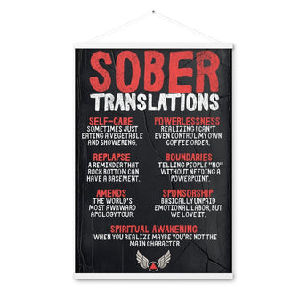 Sober Translations Vol. 3 – Hanging Poster Print - White | Sobervation