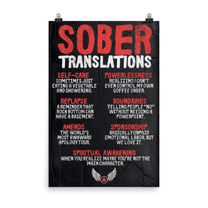 Sober Translations Vol. 3 – Poster Print - Default Title | Sobervation