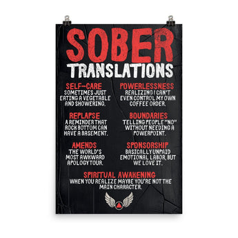 Sober Translations Vol. 3 – Poster Print - Default Title | Sobervation
