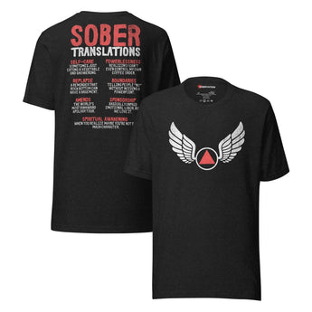 Sober Translations Vol. 3 Red Wings Tee – Iconic Double-Sided Design - XS | Sobervation