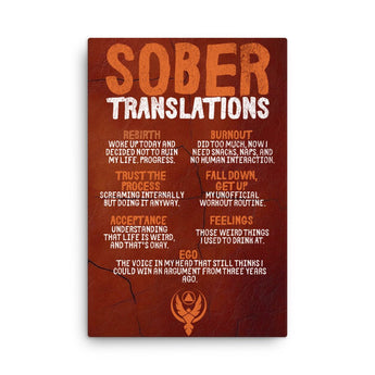 Sober Translations Vol. 4 – Canvas Print - Default Title | Sobervation