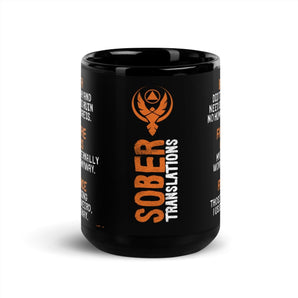Sober Translations Vol. 4 Mug – Burnt Orange Glossy Ceramic - 11 oz | Sobervation