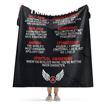 Sober Translations Volume 3 Sherpa Blanket – Gratitude in Red - Default Title | Sobervation