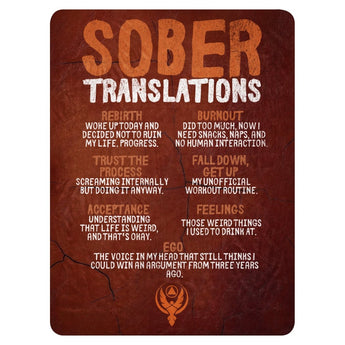 Sober Translations Volume 4 Sherpa Blanket – Phoenix Reborn (Orange Edition) - Default Title | Sobervation