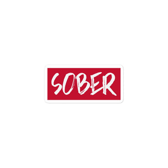 Sober Vinyl Sticker - Bold Recovery Sticker - 3″×3″ | Sobervation