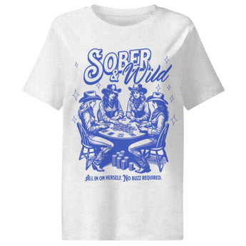 SOBER & WILD – Organic Women’s Tee (No Buzz Required) - Cool Heather Grey / S | Sobervation