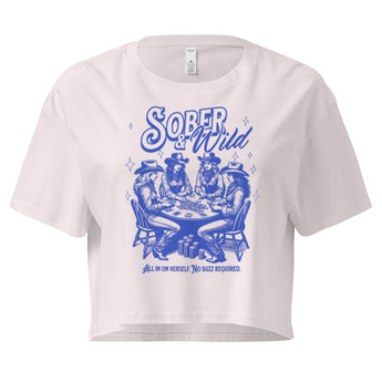 SOBER & WILD – Western Crop Top (No Buzz Required) - Orchid / XS | Sobervation