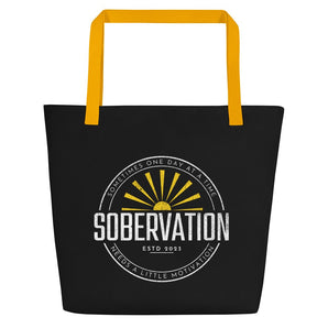 Sobervation Large Tote Bag – Sober Motivation Recovery Bag - Default Title | Sobervation