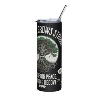 Sobriety Grows Strong 20oz Tumbler – Rooted in Recovery, Ready for the Day - Default Title | Sobervation