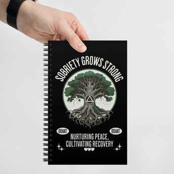 Sobriety Grows Strong – Recovery Roots Spiral Notebook - Default Title | Sobervation
