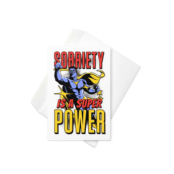 Sobriety is a Superpower Greeting Card – Superhero Recovery Card - Default Title | Sobervation