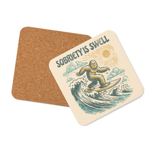 Sobriety Is Swell Cork-Back Coaster - Default Title | Sobervation