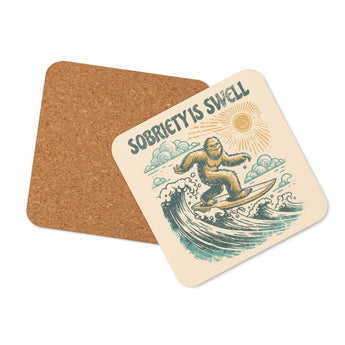Sobriety Is Swell Cork-Back Coaster - Default Title | Sobervation