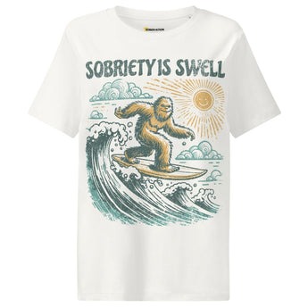 Sobriety Is Swell – Organic Retro Recovery Tee (Women’s) - S | Sobervation