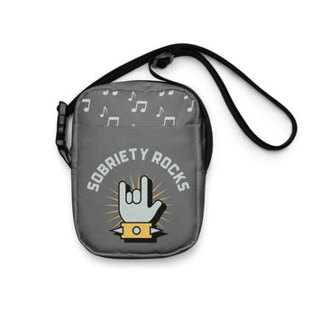 Sobriety Rocks All-Over Print Crossbody Bag – Rock & Roll Recovery Bag - Default Title | Sobervation
