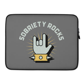 Sobriety Rocks Laptop Sleeve – Rock & Roll Recovery Tech Accessory - 15″ | Sobervation