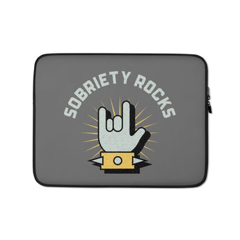 Sobriety Rocks Laptop Sleeve – Rock & Roll Recovery Tech Accessory - 13″ | Sobervation