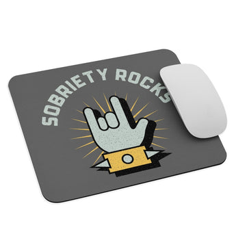 Sobriety Rocks Mouse Pad – Musical Recovery Desk Accessory - Default Title | Sobervation