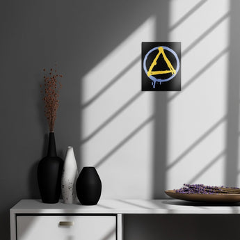 Sobriety Symbol Graffiti Metal Print – Bold Recovery Wall Art - 8″×10″ | Sobervation