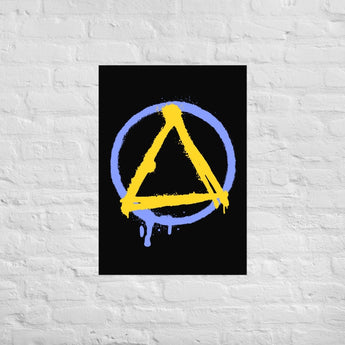 Sobriety Symbol Graffiti Poster – Bold Recovery Wall Art - A1 (23.3″×33.1″) | Sobervation