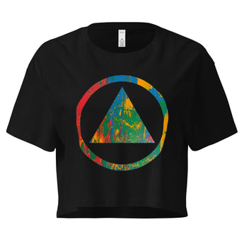 Sobriety Symbol Pride Crop Top – Women’s - Black / XS | Sobervation