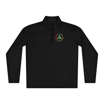 Sobriety Symbol Pride Lightweight Quarter-Zip Pullover - Black / XS | Sobervation