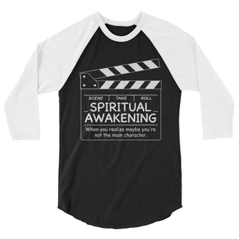 Spiritual Awakening Sober Translations ¾ Sleeve Raglan Shirt | Recovery Apparel | Sobervation - XS 3/4 Sleeve Raglan - Sobervation