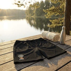 Stay Sober For Fox Sake | Embroidered Men's Fleece Shorts - S Men's Fleece Shorts - Sobervation