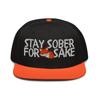 Stay Sober For Fox Sake | Embroidered Snapback Hat - Default Title | Sobervation