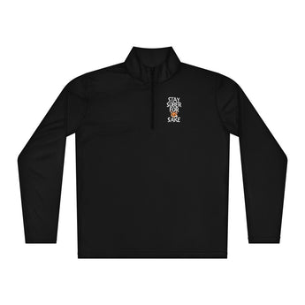 Stay Sober For Fox Sake | Lightweight Quarter-Zip Pullover - Black / XS | Sobervation
