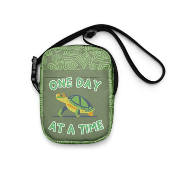 One Day at a Time Turtle Crossbody Bag - Water-Resistant Recovery Bag - Default Title | Sobervation