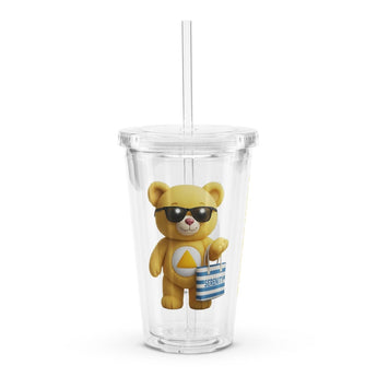 Sunny Serenity Cub Clear Plastic Tumbler – 16 oz - Default Title | Sobervation