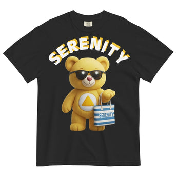 Sunny the Serenity Cub Garment-Dyed Tee - Black / S | Sobervation