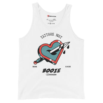 Tattoos Not Booze Men's Tank - Ink Over Alcohol Recovery Tank - XS | Sobervation