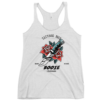 Tattoos Not Booze Rose Dagger Women's Racerback Tank - Ink Over Alcohol Recovery Tank - XS | Sobervation