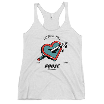 Tattoos Not Booze Women's Racerback Tank - Ink Over Alcohol Recovery Tank - XS | Sobervation