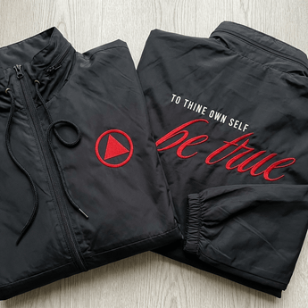 To Thine Own Self Be True Embroidered Windbreaker | Recovery Outerwear | Sobervation - S Windbreaker - Sobervation