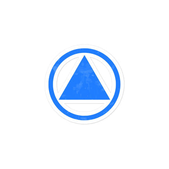 Blue Sobriety Symbol Vinyl Sticker - Durable Waterproof Decal - 3″×3″ | Sobervation