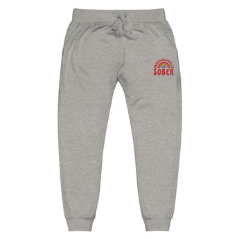 Unapologetically Sober Embroidered Sweatpants – Pride in Every Step - Carbon Grey / XS | Sobervation